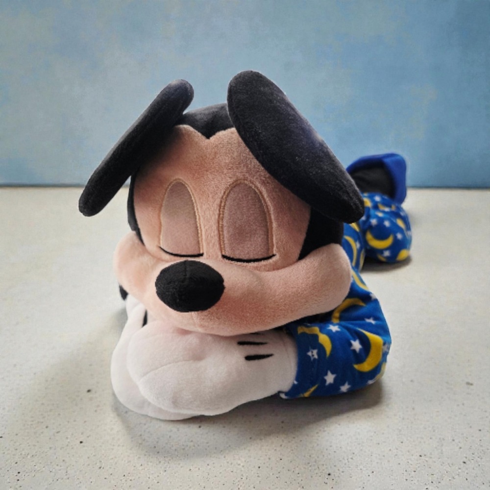 DISNEY PARKS Sleeping MICKEY MOUSE In Pajamas DREAM FRIENDS 26" Pillow Toy PLUSH